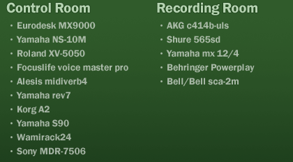 Control Room, Recording Room